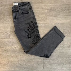 FREE PEOPLE embroidered jeans